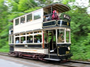 Beamish Museum. One of the many old trams at the museum. The Sheffield 264 was built by the United Electric Car Company in 1907. One of a batch of fifteen built for the Sheffield Corporation Tramways. Wooden seats for 54 passengers. Powered by two Metrovick 102DR 62HP motors.