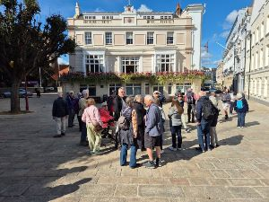 Royal Square St. Helier, Jersey. The market place re-named the Royal Square in 1649 following proclamation of loyalty to Charles II.