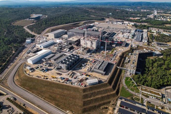 Aerial view of the ITER fusion project site at Cadarache, Provence